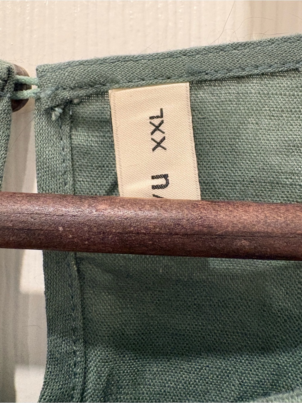 Sleeveless Dark Green Linen Dress XXL - Picture 2 of 2